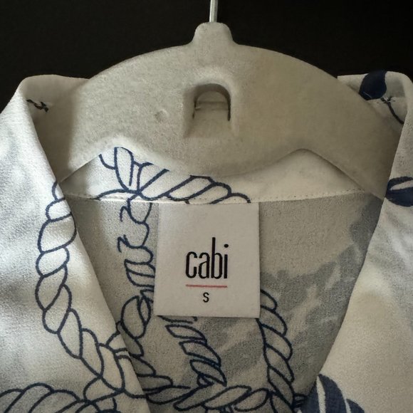 CAbi Nautical Button-down Sheer Top - Size S - Picture 7 of 9